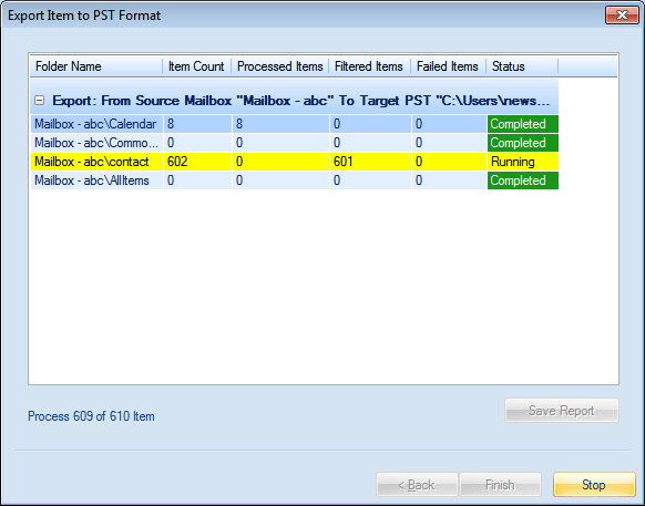 screenshot of Exchange EDB Recovery